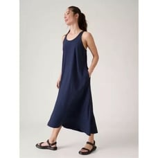 Athleta Presidio Traveler Maxi Dress in Navy Size Small