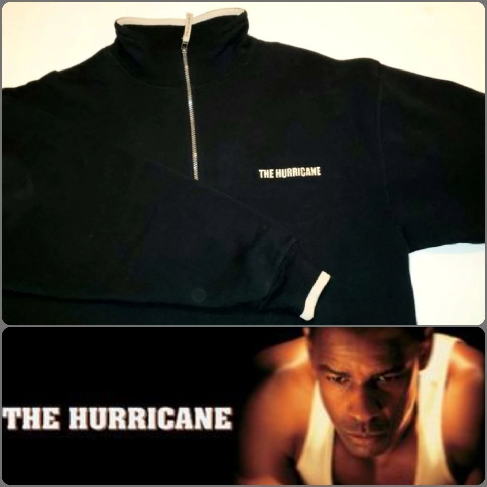 The Hurricane Authentic 1999 Denzel Washington Movie Fleece Half-Zip Pullover