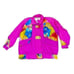 Vintage London Towne Fog Jacket Neon Pink Color Block 80s Windbreaker XL Jacket