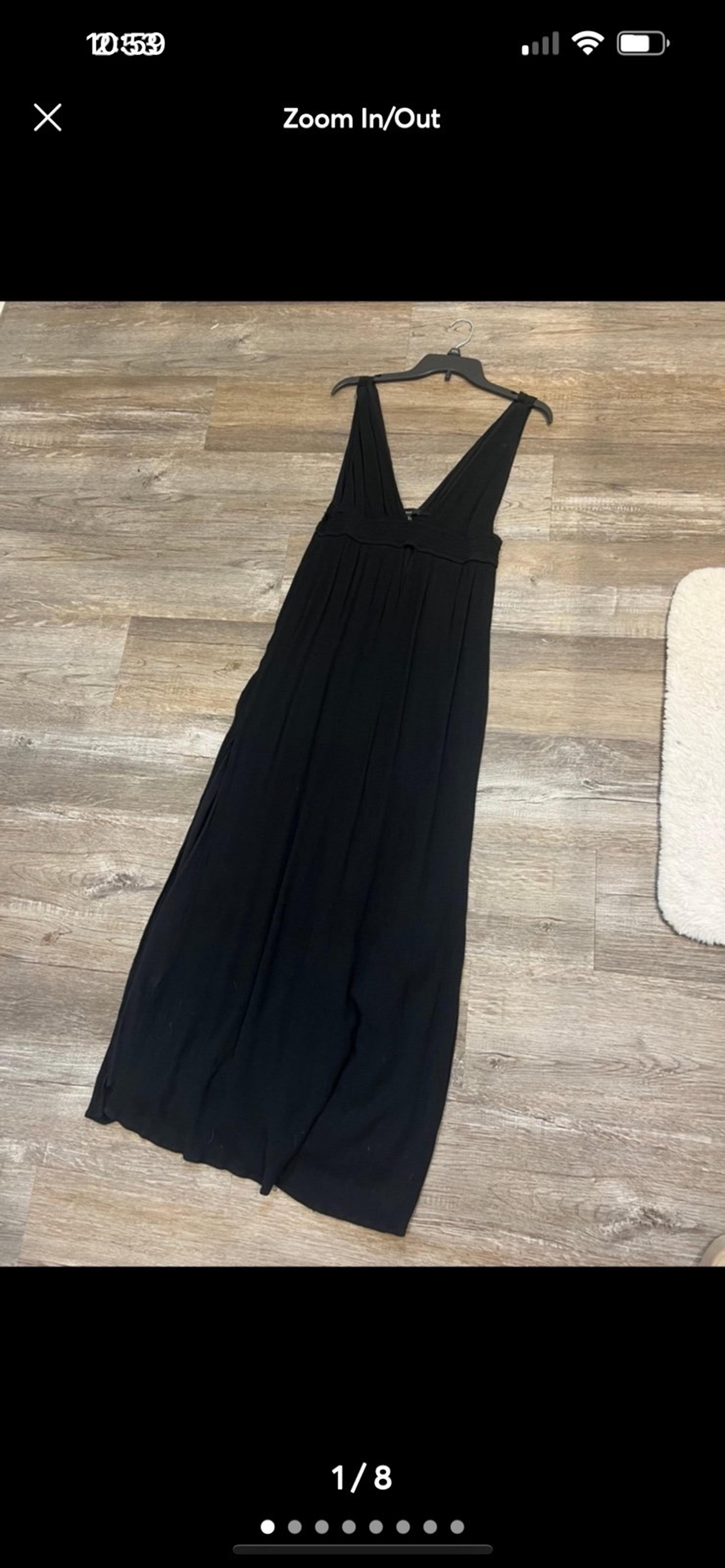 Black Low Cut Maxi Dress