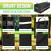 K KNODEL Car Trunk Organizer with Lid, 3 Compartments Collapsible Car Trunk Stor