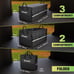 K KNODEL Car Trunk Organizer with Lid, 3 Compartments Collapsible Car Trunk Stor