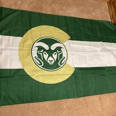 CSU Colorado State University College CO Rams flag double sided grommets 3'x5'