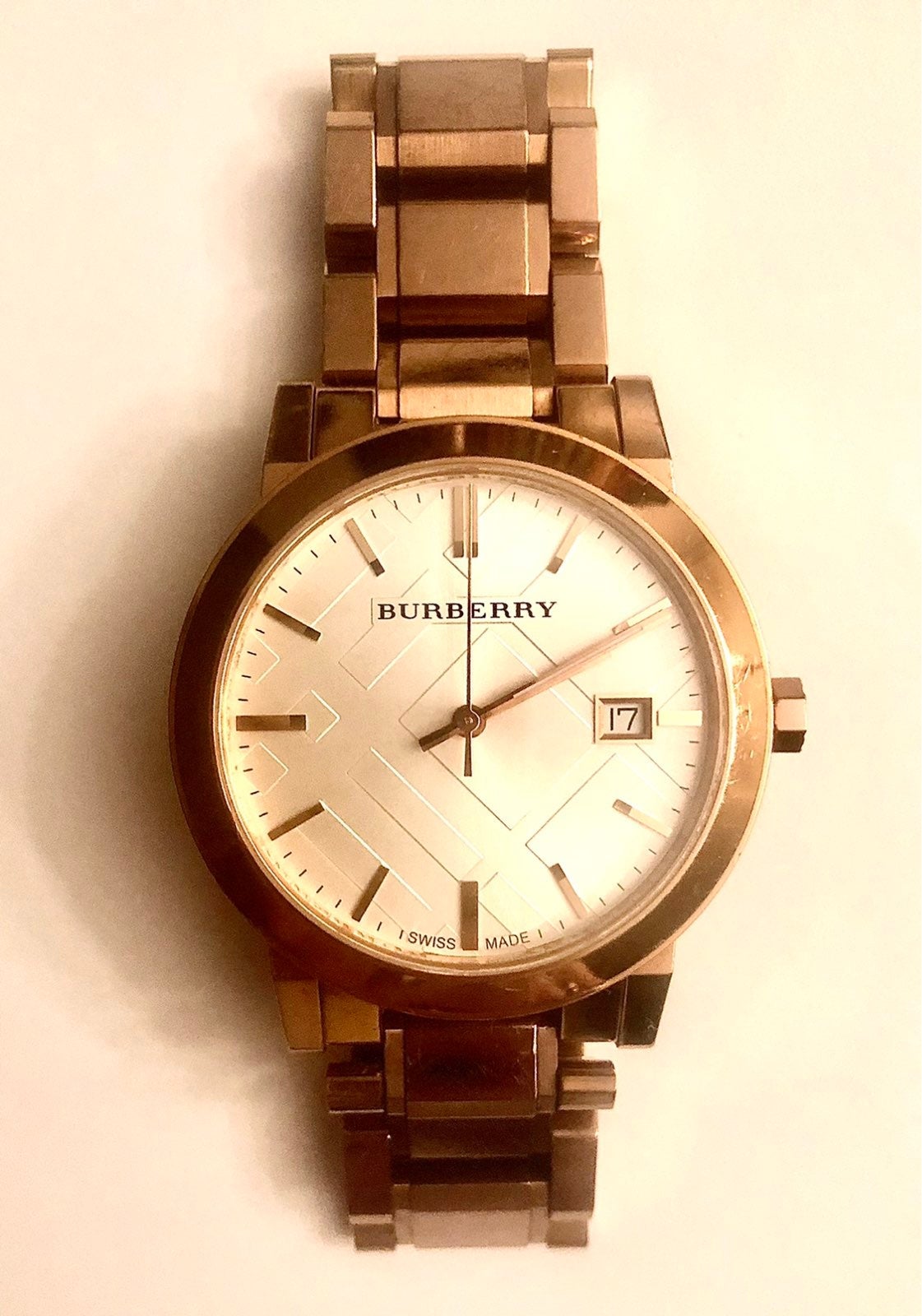 burberry watches rose gold