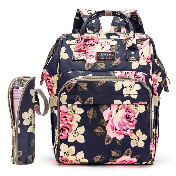 Diaper Bag Backpack Floral Water-resista