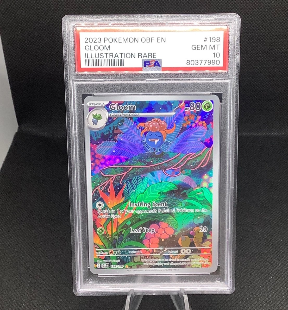 Pokemon Gloom Obsidian Flames Illustration Rare 198 PSA 10 Gem Mint