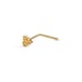 3MM Small 22gauge 14K gold nose ring L shape nugget heart 1 piece