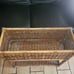 Vtg Wicker Plant Stand Rectangular Four leg Planter Shabby Cottage Style