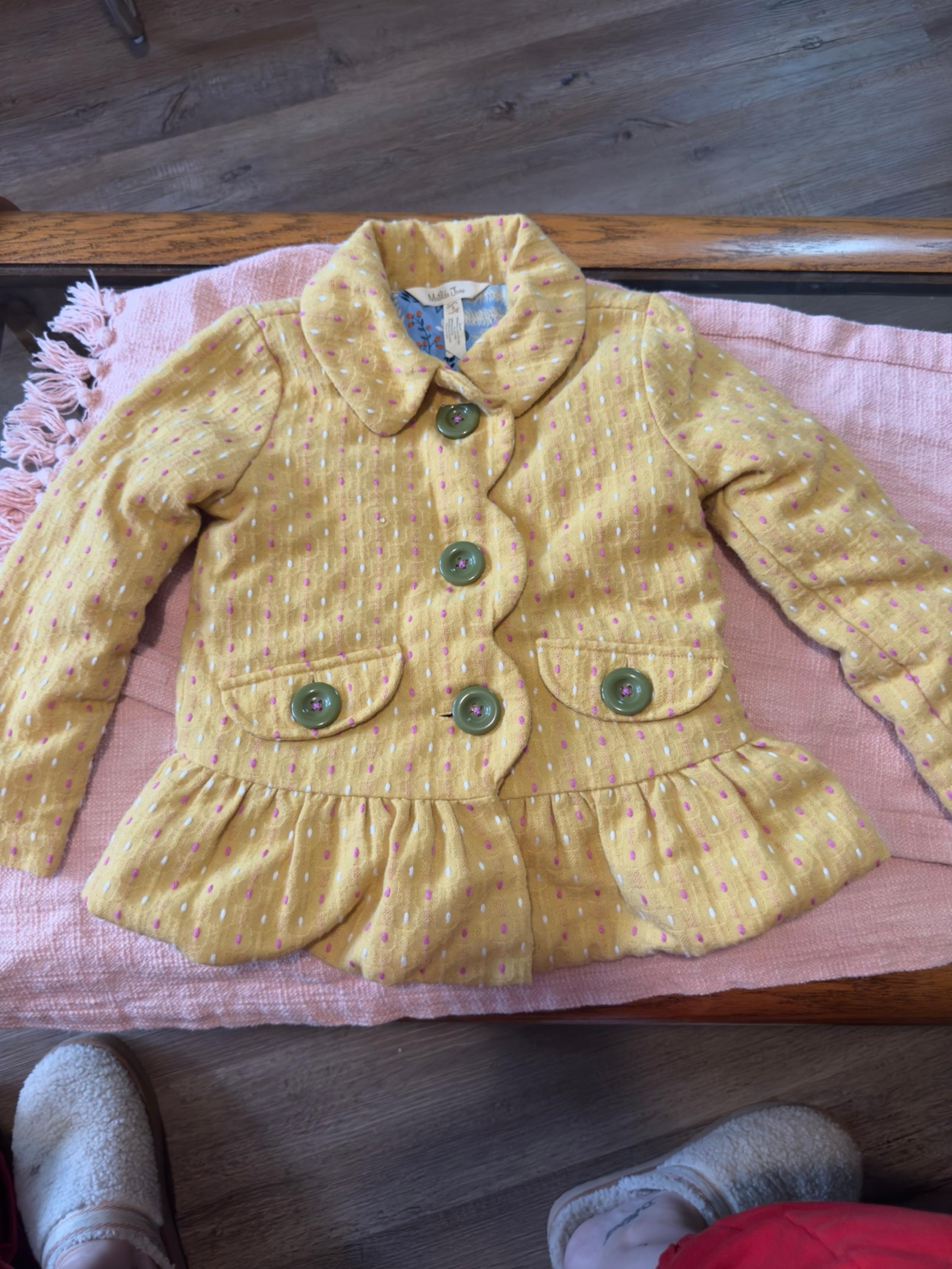 Matilda Jane Size 4 Yellow Jacket