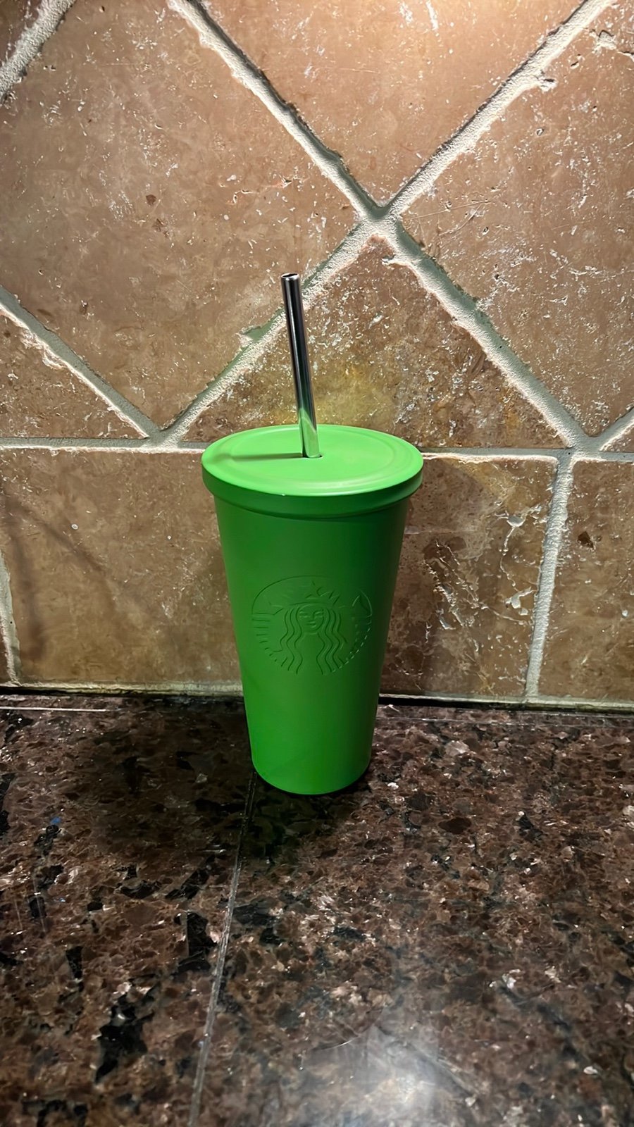 Starbucks Matt green stainless steel cold
