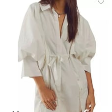 Free People Christi Collared Shirt Mini Dress - Size Small - NWT