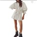 Free People Christi Collared Shirt Mini Dress - Size Small - NWT