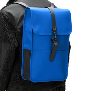 RAINS Mini Waterproof Backpack Waves Blue