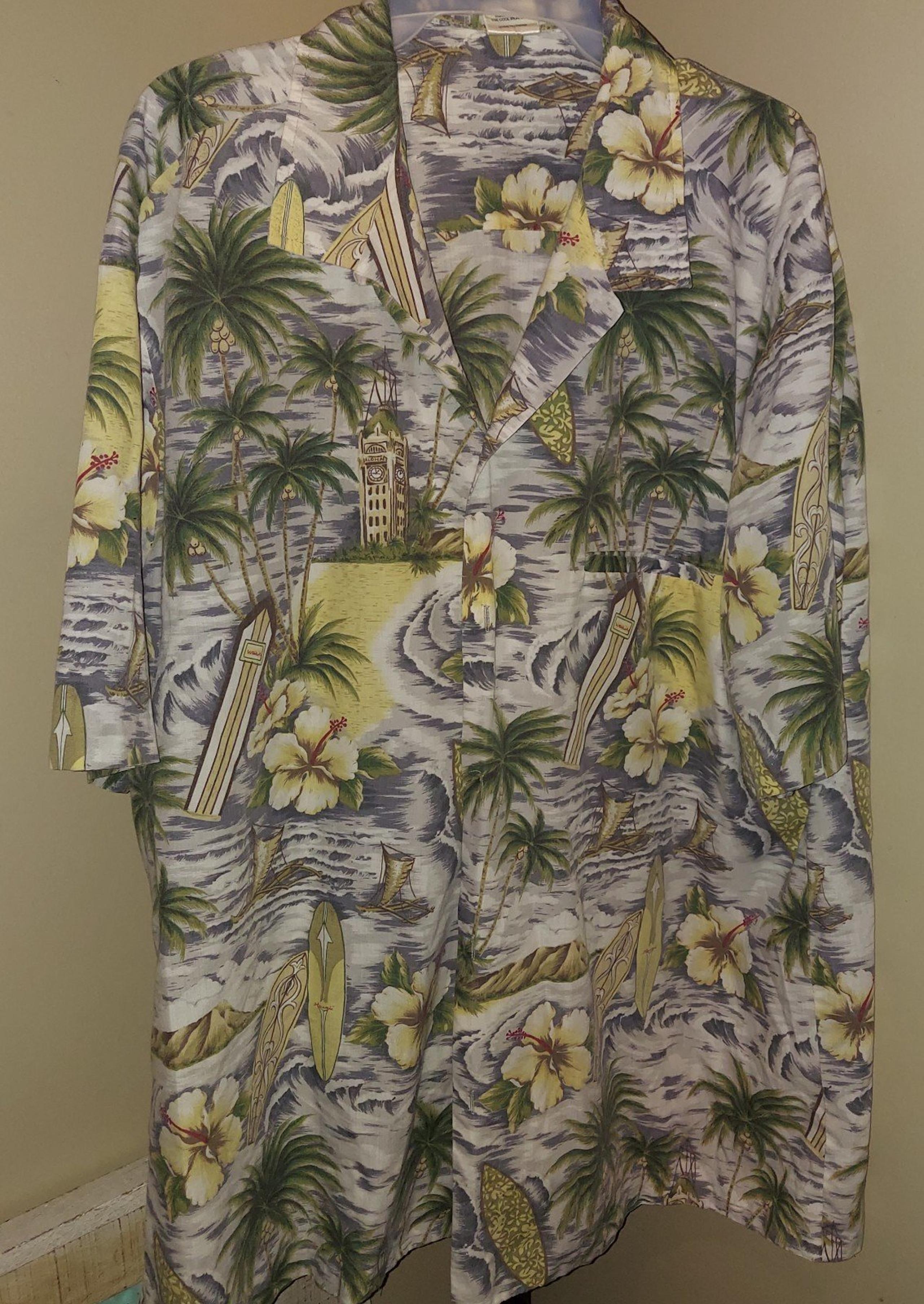 VTG Royal Creations Hawaiian Shirt Sz xxL Made In Hawaii Surf Boards Waikiki