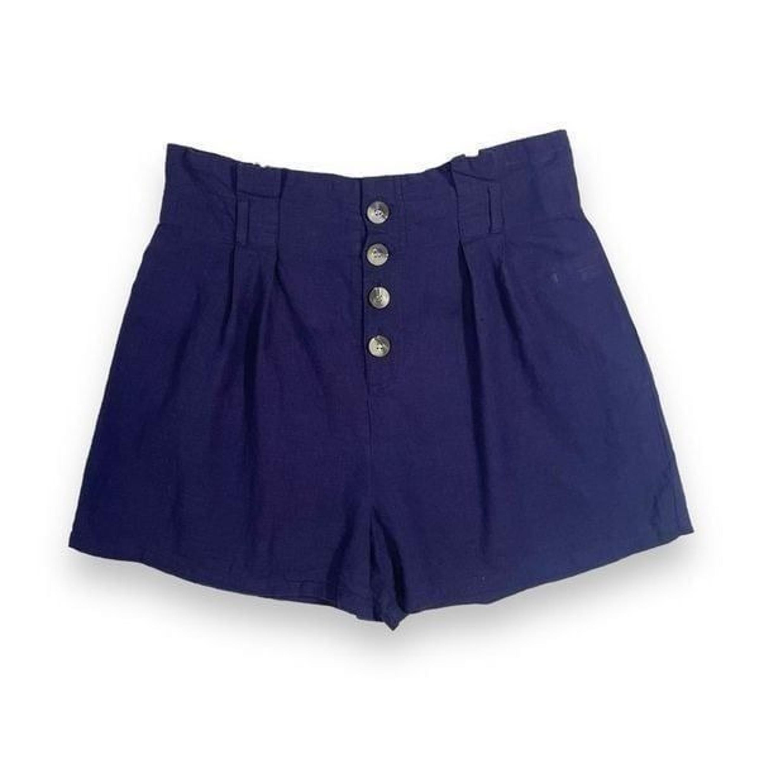 Derek Heart Navy Linen Shorts Sz L