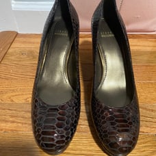 Stuart Weitzman Snake Print Mid Platform Pump Shoes Size 9B NWT