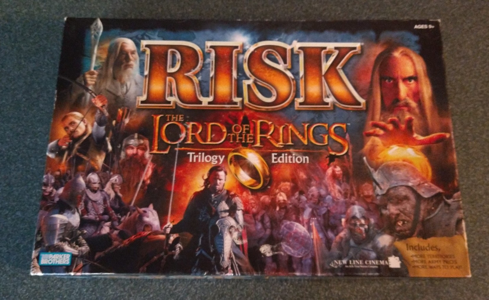 Risk The Lord of The Rings Trilogy Edition 2003 Board Game 100% COMPLETE! w/Ring