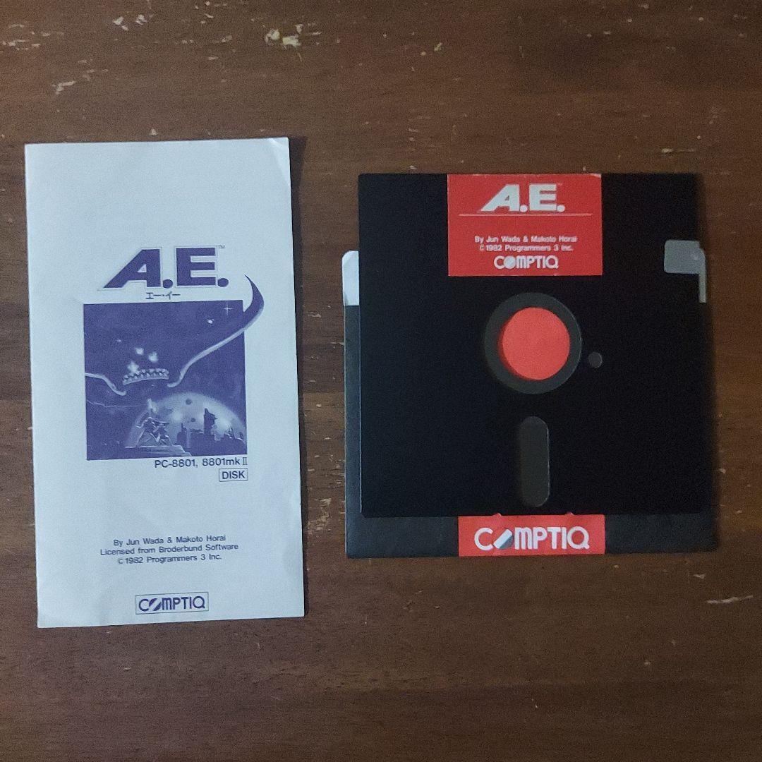 A.E. PC game software for PC-8801, 5-inch floppy disk. Other