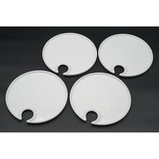 Pottery Barn Great White 8 Wine and Cheese Plates Set of 4