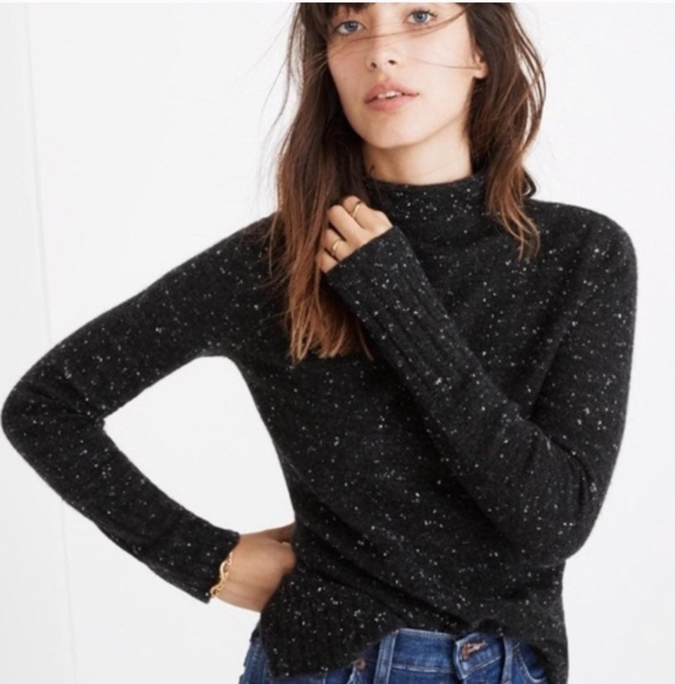 Madewell Gray Mock Neck Sweater