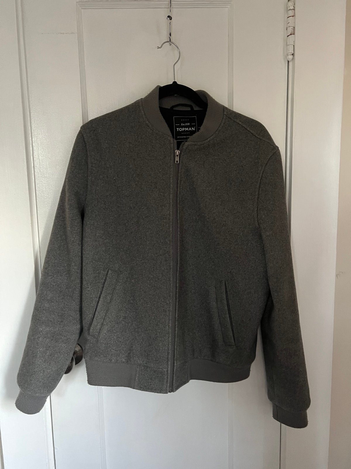 Topman Premium Wool Bomber Jacket