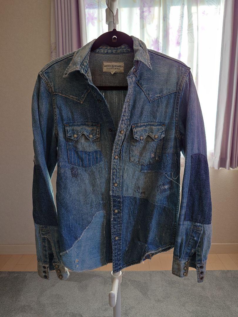 Ralph Lauren Denim Shirt Patchwork Style