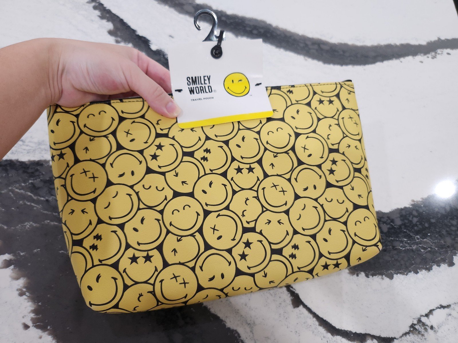 New Smiley World Yellow Happy Face Smiley Face Travel Bag Cosmetic Beauty Makeup