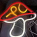 LED Neon Mushroom Cute Neon Sign, USB Powered Neon Signs Night Light,
