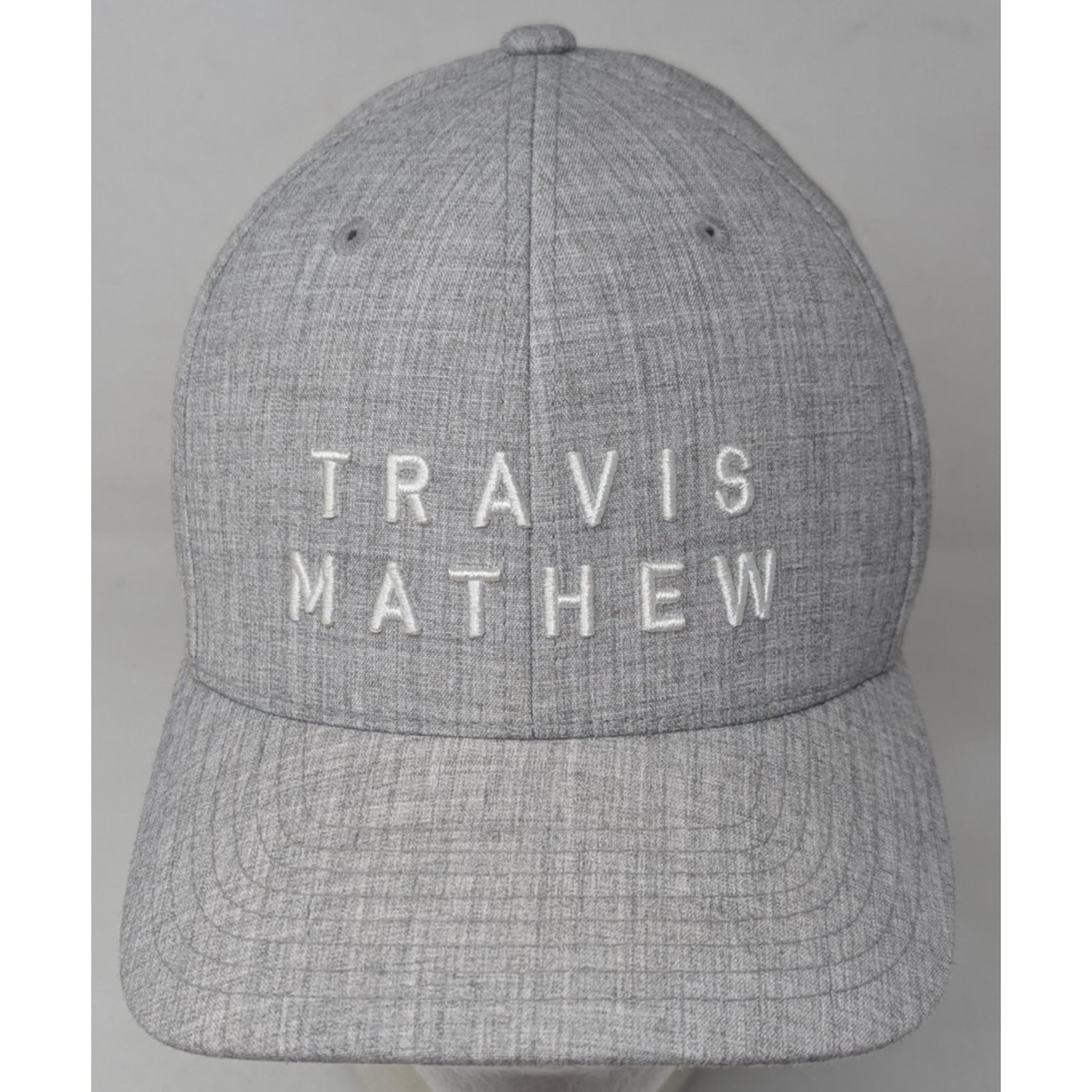Travis Mathew Rockdale Snapback Hat Flexfit 110 Heather Gray Golf Cap VTG