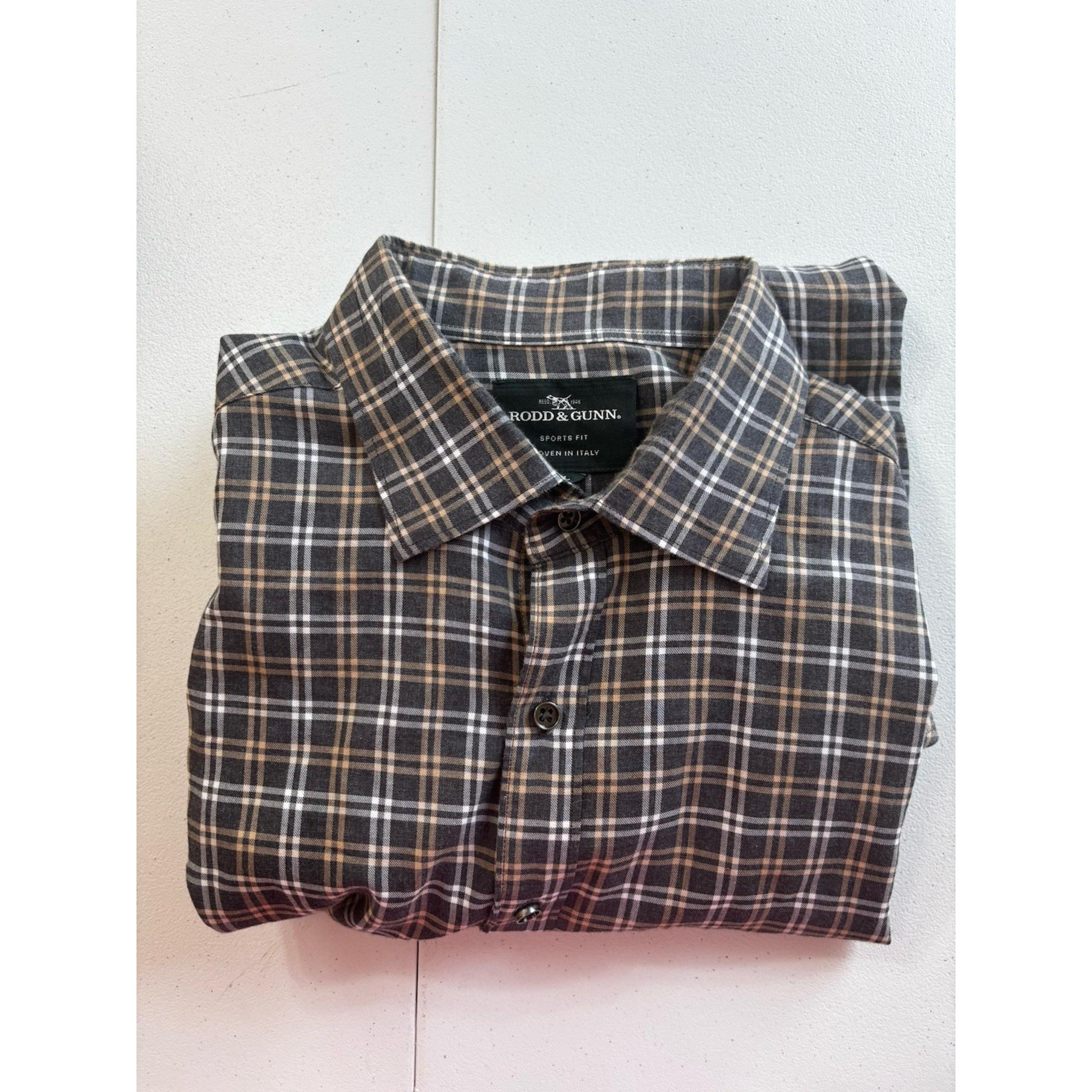 Rodd & Gunn Sports Fit Button Down Shirt L Plaid Check MultiColored 100% Cotton