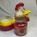 Rooster Yankee 14.5 Oz Strawberry Lemon Ice Candle New Holder Top &Base Ceramic
