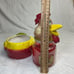 Rooster Yankee 14.5 Oz Strawberry Lemon Ice Candle New Holder Top &Base Ceramic
