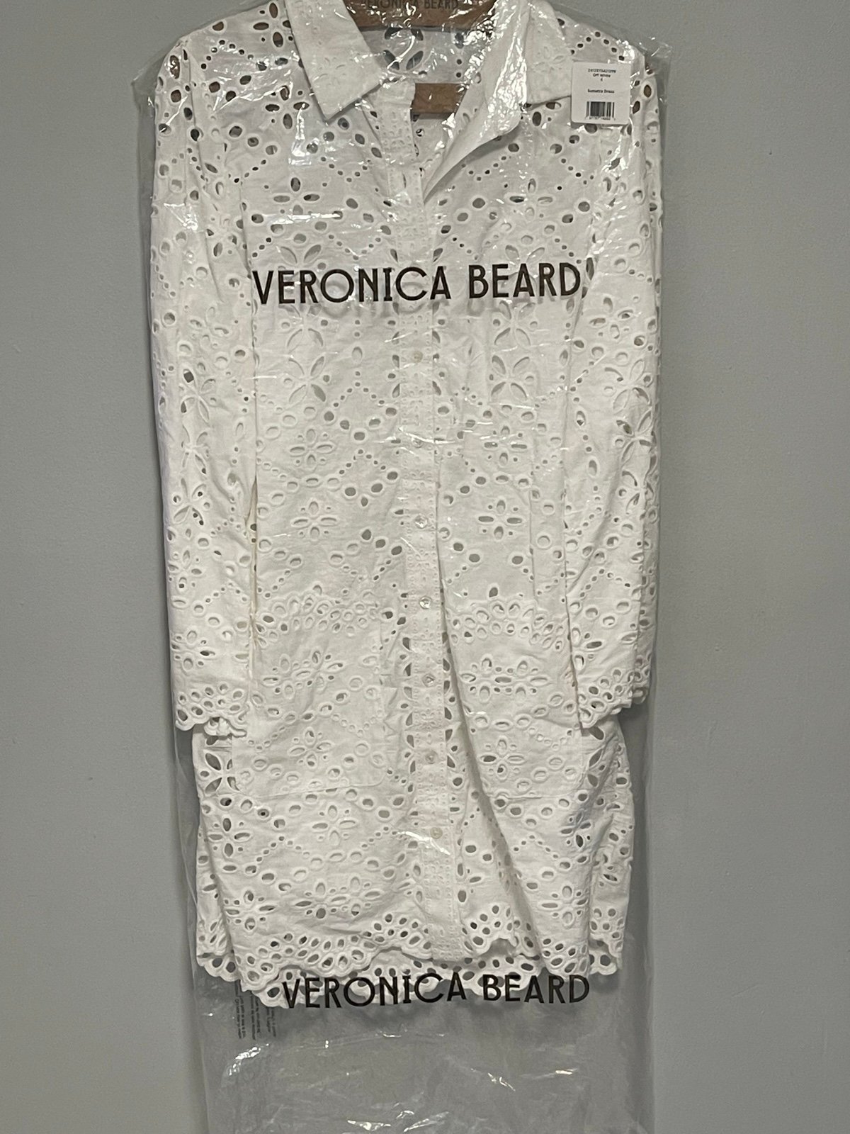 Veronica Beard Off-White Sumatra Cotton Eyelet Dress size 6