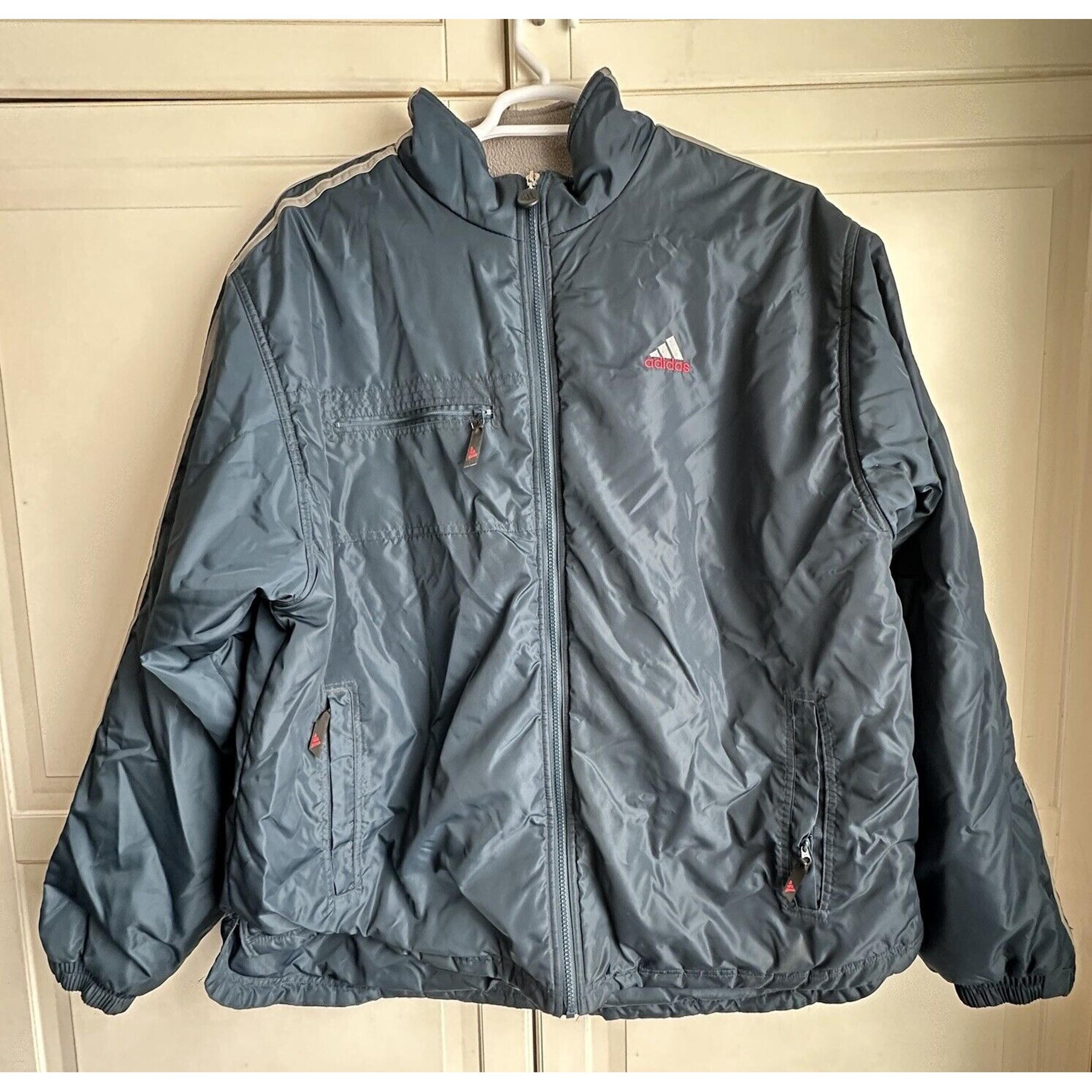 Adidas Jacket Mens XXL Blue Vintage 90s Jacket 2XL