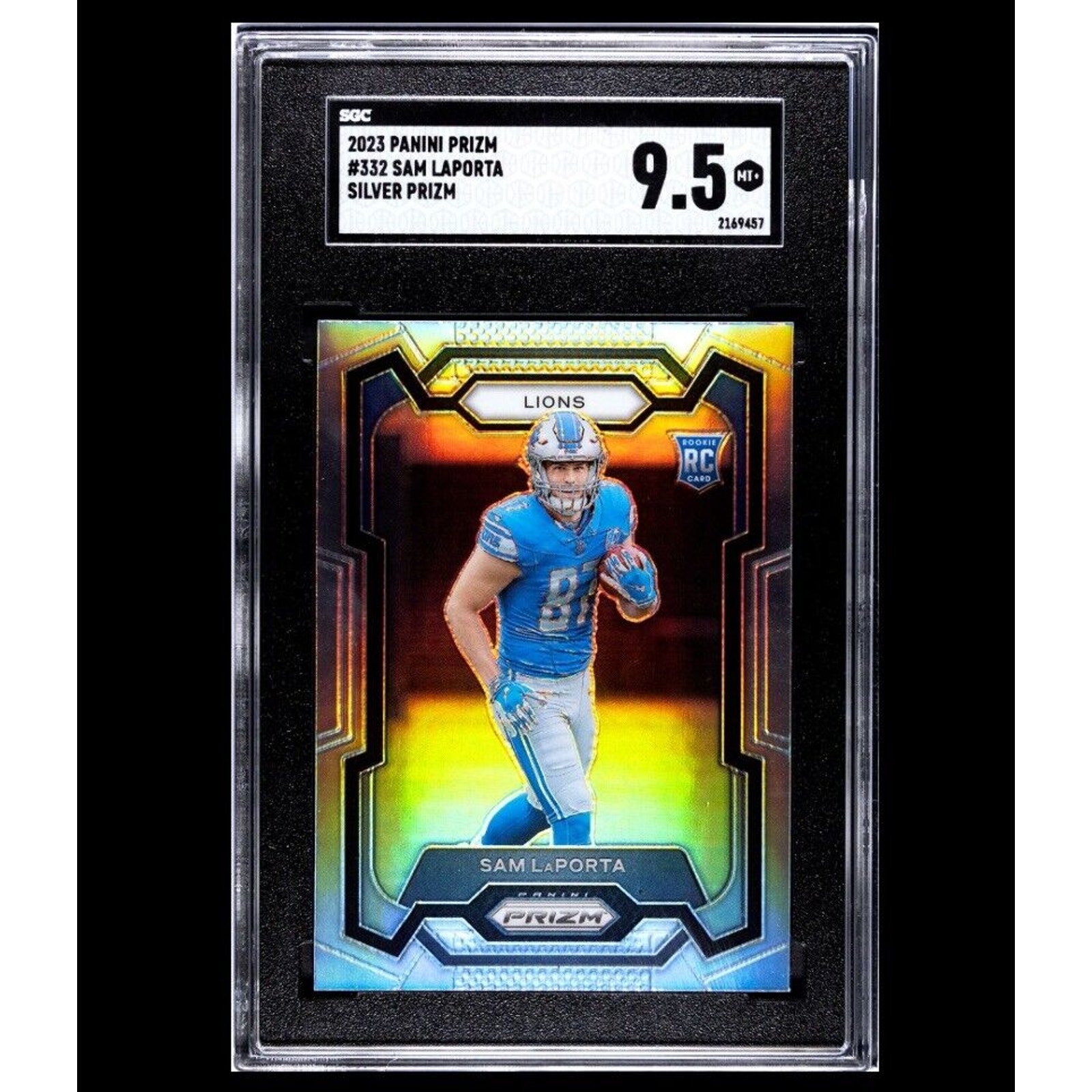 2023 Panini Prizm Silver #332 Sam Laporta Rc 9.5 SGC