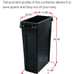 Plastic Rectangular Recycling Bin/Trash Can with Venting Channels, 23 Gal, Blue