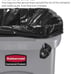 Plastic Rectangular Recycling Bin/Trash Can with Venting Channels, 23 Gal, Blue