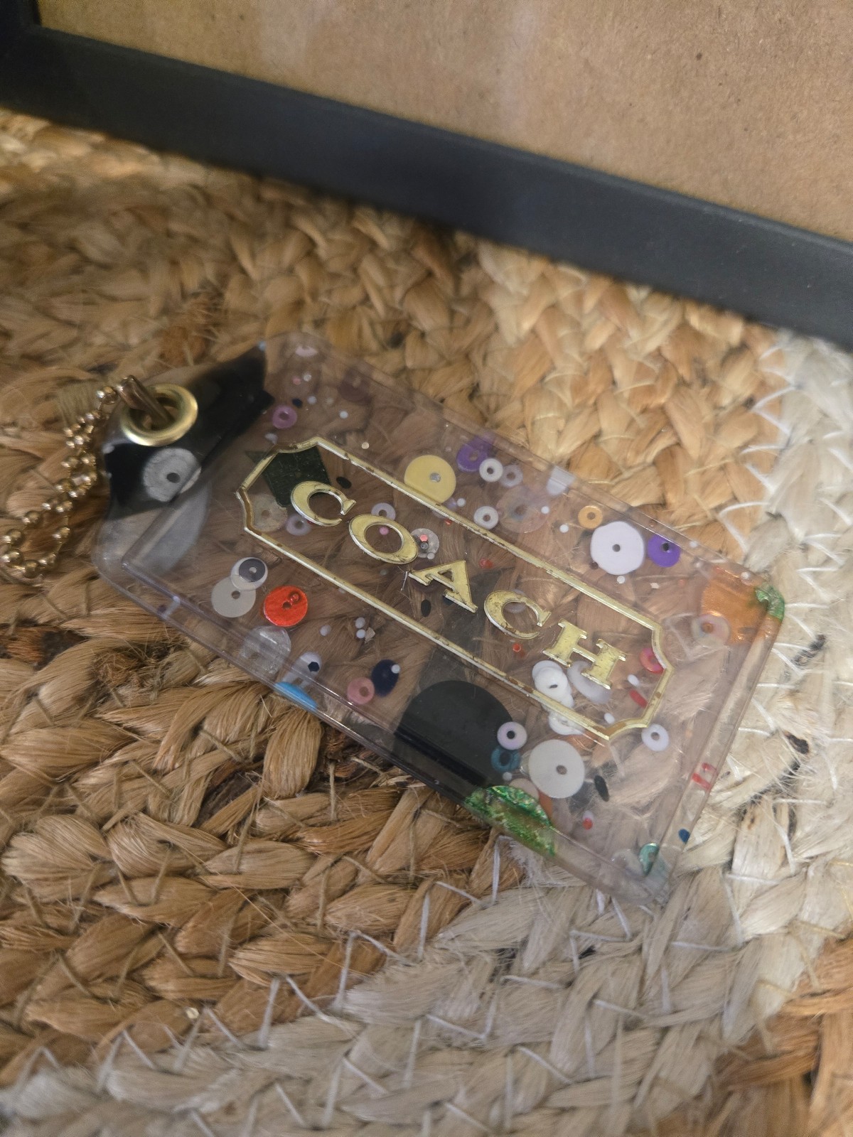 Coach sequin hangtag