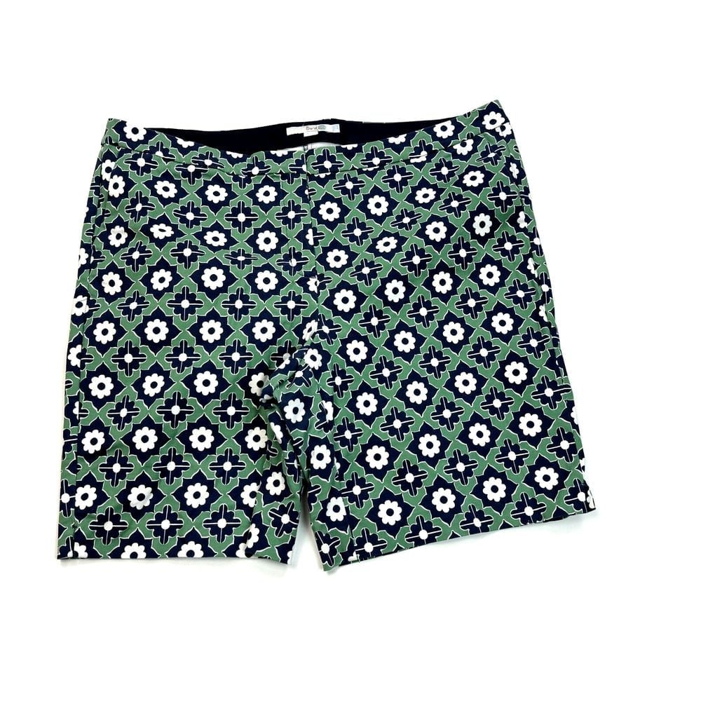 Boden Floral Richmond Shorts Women 14 NWOT Stretch Cotton Flat Front Pockets