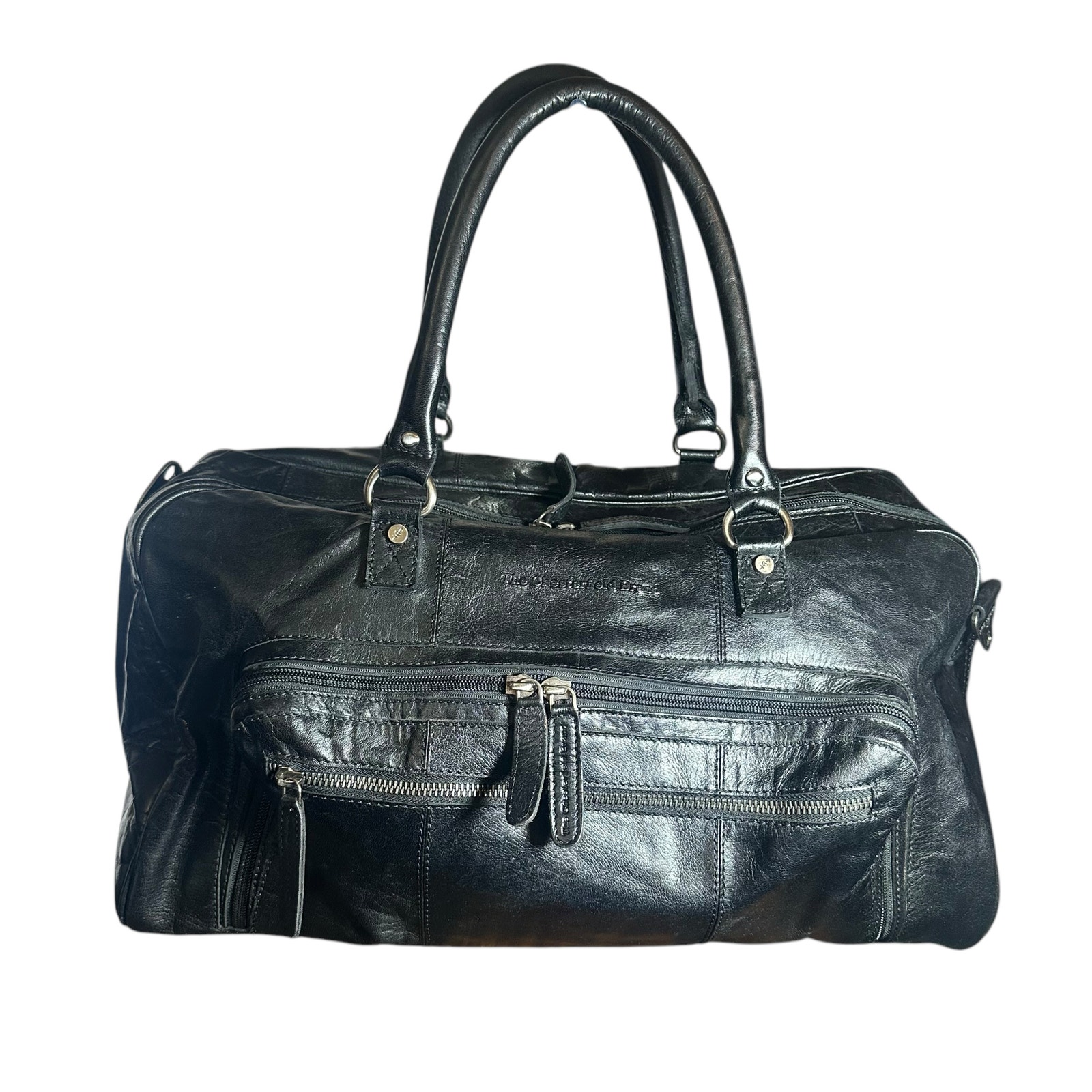 The Chesterfield Brand Munich Travel Bag Black weekender duffel leather