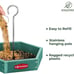 Kingsyard Platform Bird Feeder for Outdoor Hanging - Rugged Recycled Plastic Wil