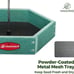 Kingsyard Platform Bird Feeder for Outdoor Hanging - Rugged Recycled Plastic Wil