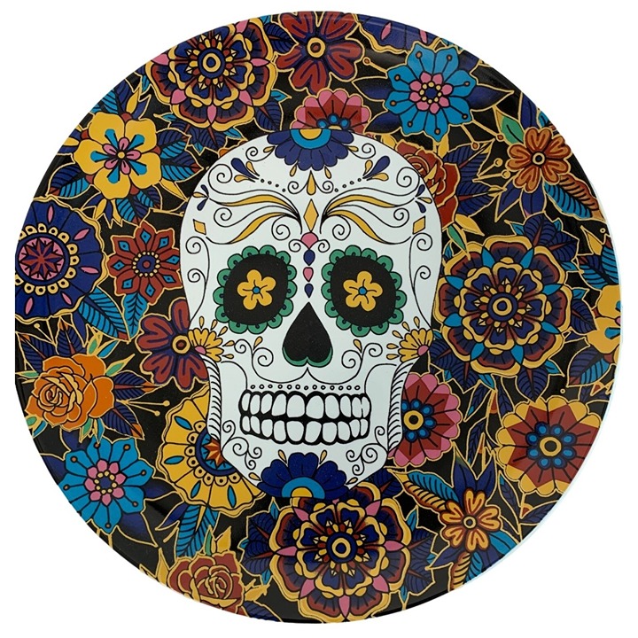 Williams Sonoma Day Of The Dead Ceramic Plate 11 Inch Food Safe Halloween 7357