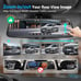 PORMIDO OEM 2K Rear View Mirror Camera,10 Mirror Dash Cam