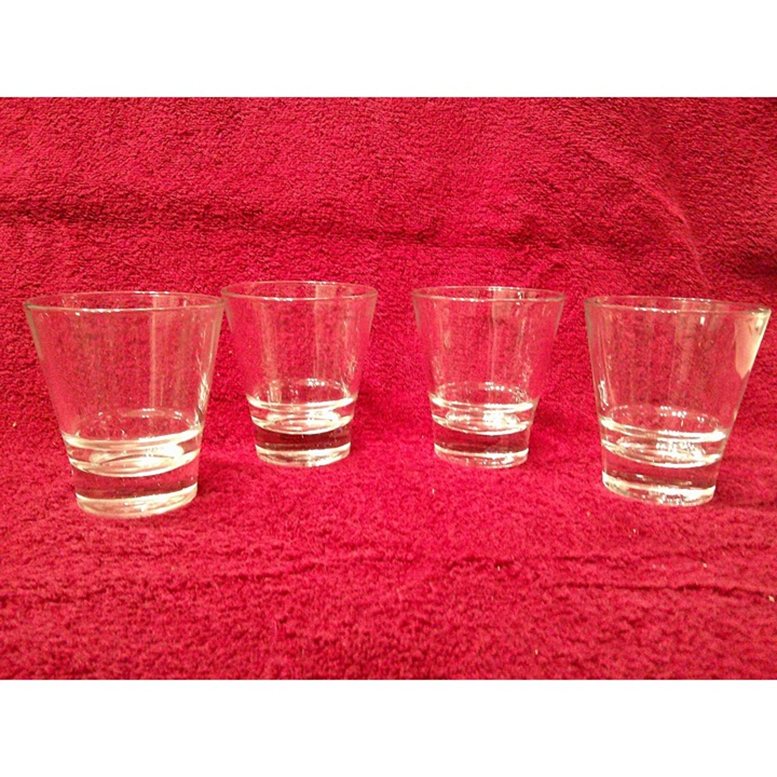 Set Of 4 Libbey Duratuff Whiskey Shot Glasses 3 Oz Clear Heavy Base C301R