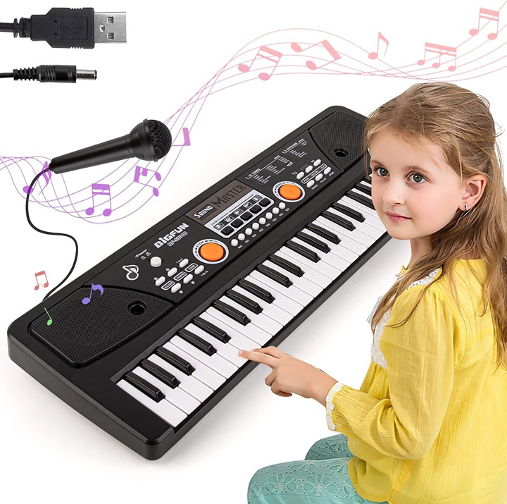 Kids Piano Keyboard for Beginners with Microphone