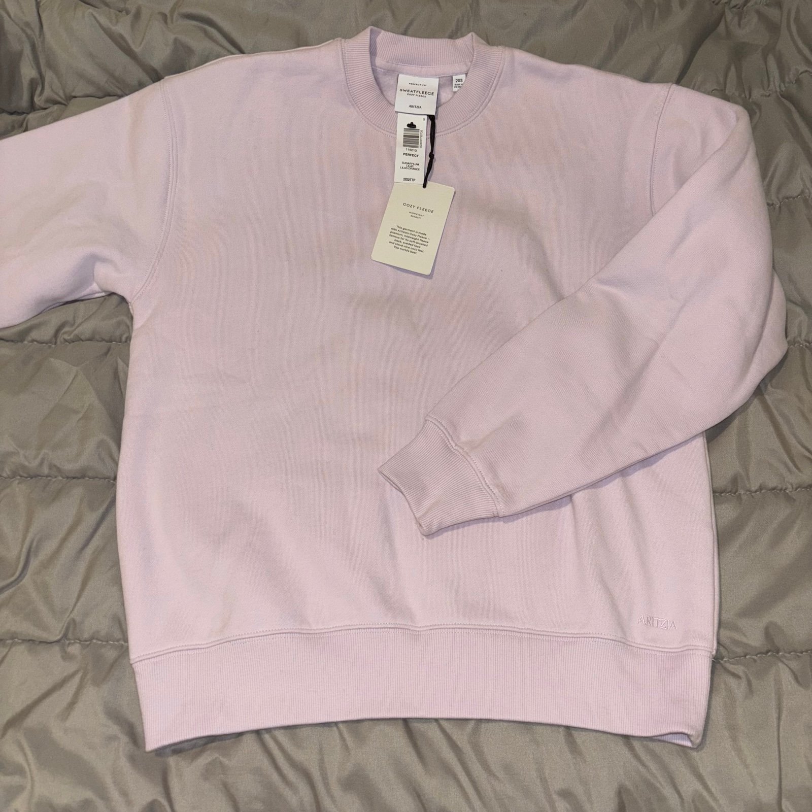 sugarplum lilac perfect crewneck sweatshirt 2xs