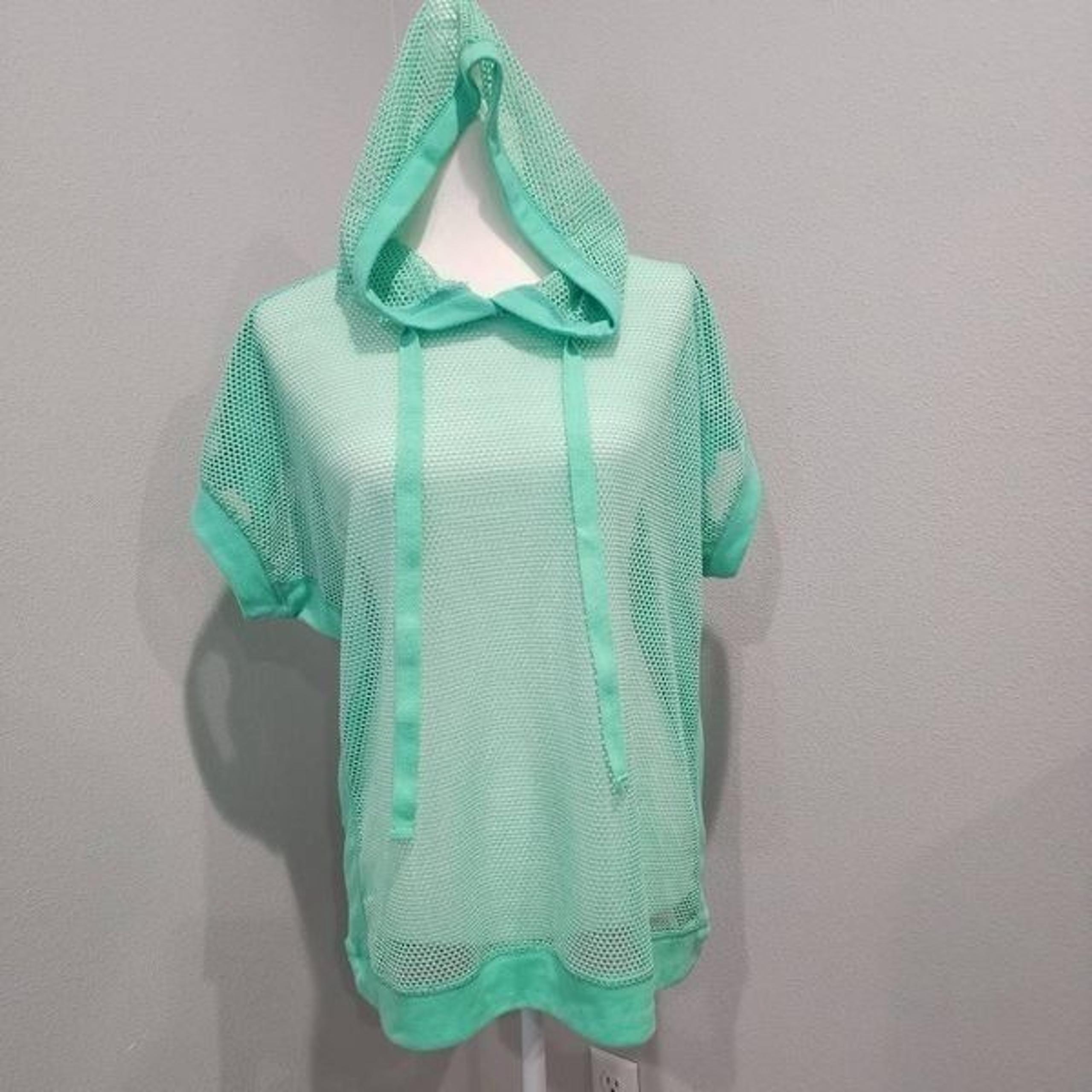 Rue21 women's green mesh Hooded sweater, size XL