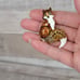 Fox Pendant Brooch Green Eyes Enamel Gold Tone Brown Rhinestones Unsigned
