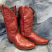 Laredo vintage red leather western cowboy boots size 11 1/2 D leather vintage